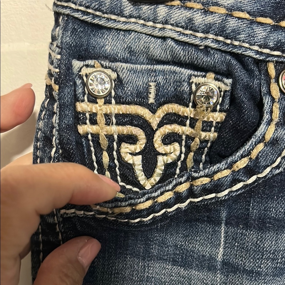 Rock Revival Blue Denim Jeans - Picture 2 of 12